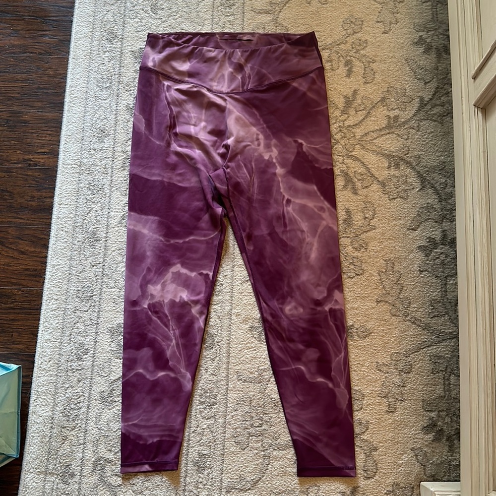 BuffBunny Maroon Tie-Dye Leggings